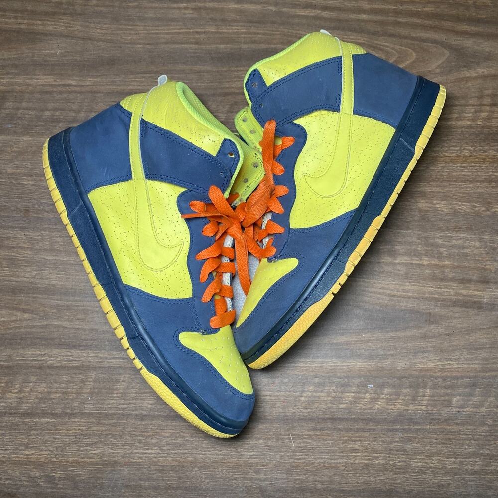 Nike Dunk High Homer Simpson 2009 Yellow Varsity Maize Size 10.5 317982-772